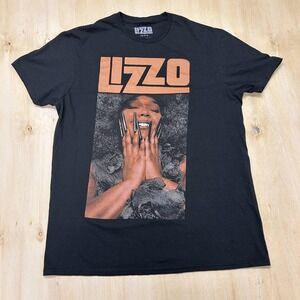Lizzo Shirt Mens Large Black Portrait Photo Graphic Tee T-Shirt Music Singer